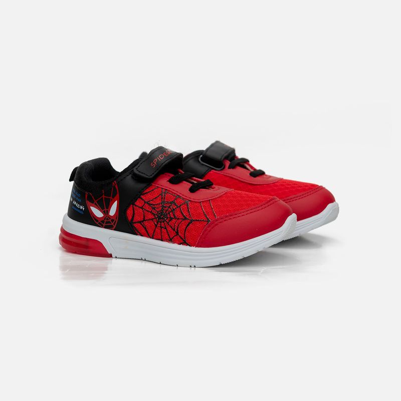 Tenis con luces para niño, rojo de Spiderman - Tienda Online MIC