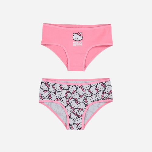 Pack x2 panties de niña, blanca/rosada de Hello Kitty