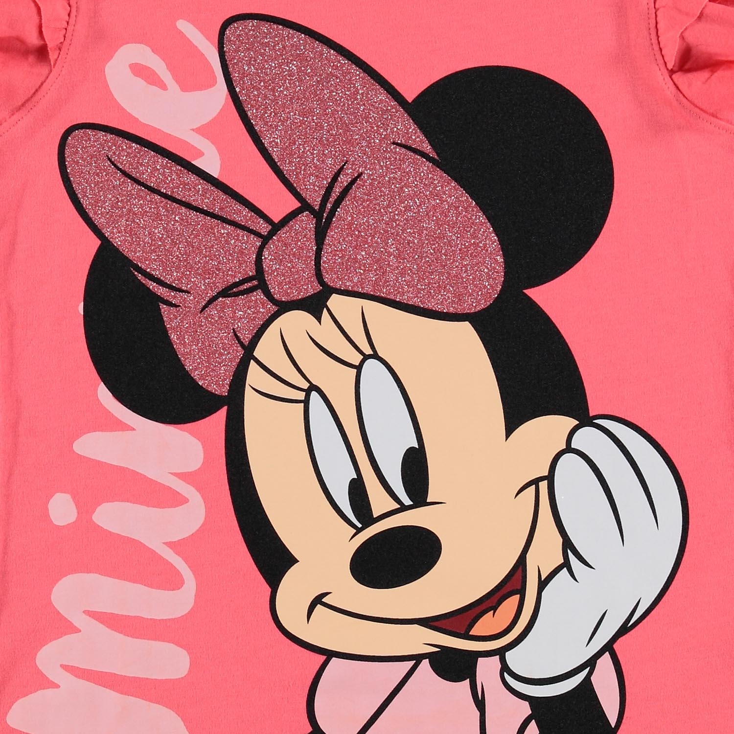 Camiseta de Minnie Mouse salmón para niña