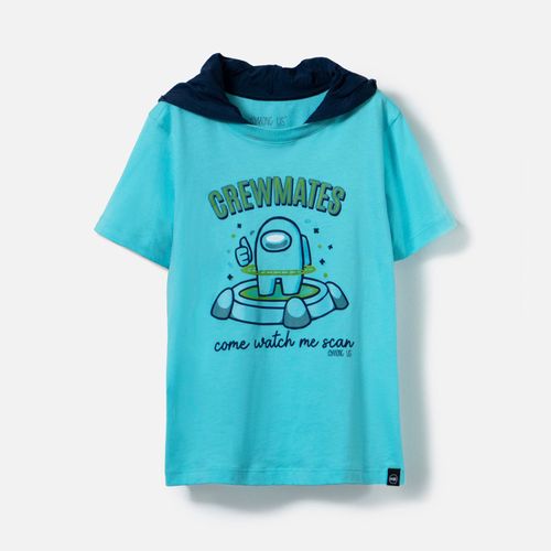Camiseta de Among Us con capucha azul para teen niño