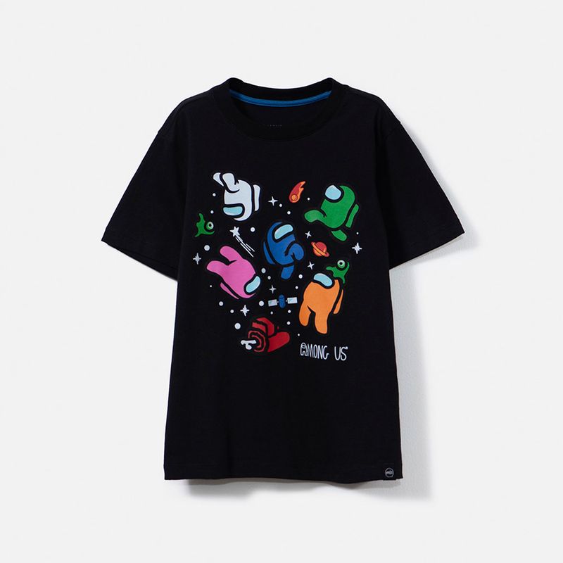 Camiseta de niño, manga corta negra de Mic - Tienda Online MIC