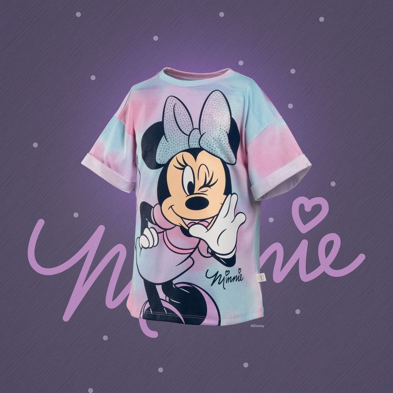 Camiseta de niña, tie dye de Minnie Mouse Disney - Ponemos la Fantasía!