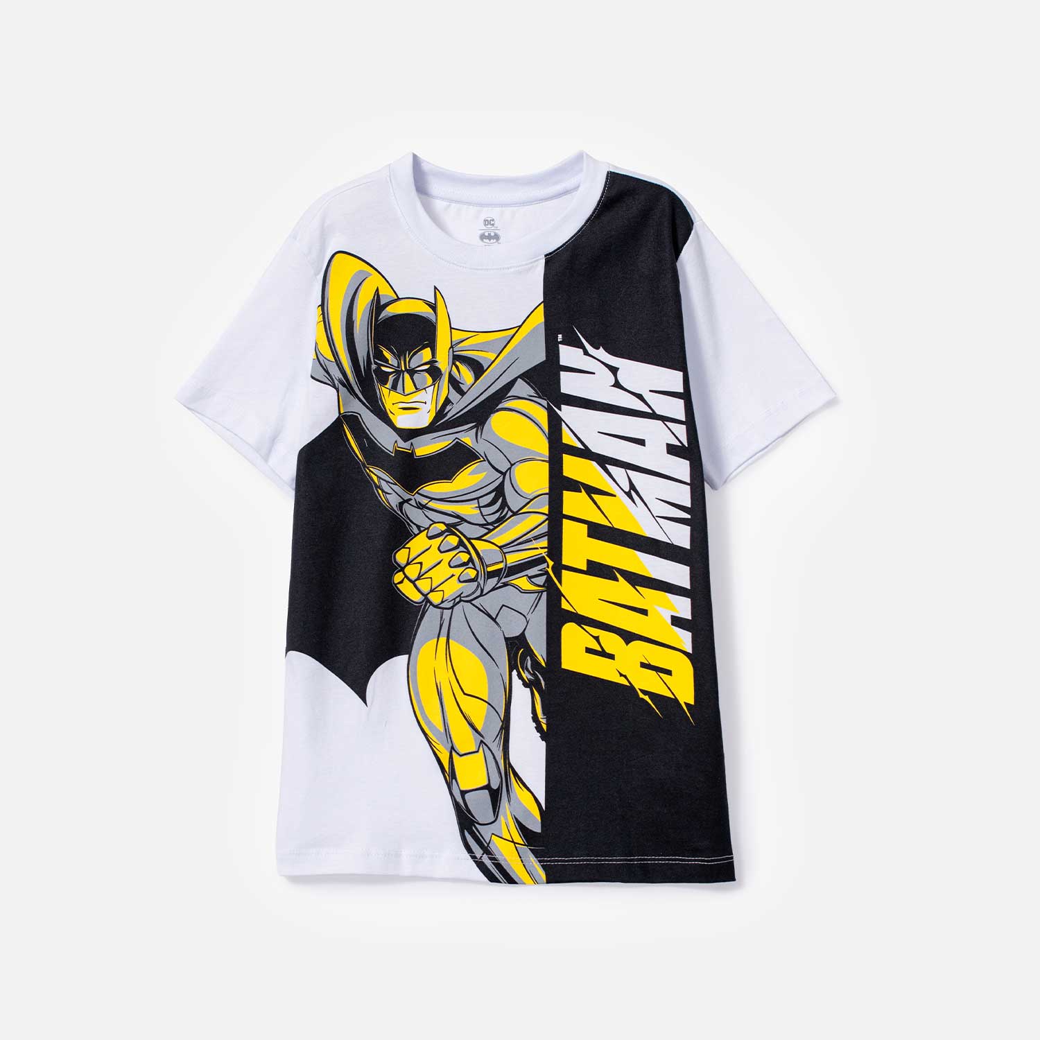 Camiseta de niño, manga corta blanco/negro de Batman - Tienda Online MIC