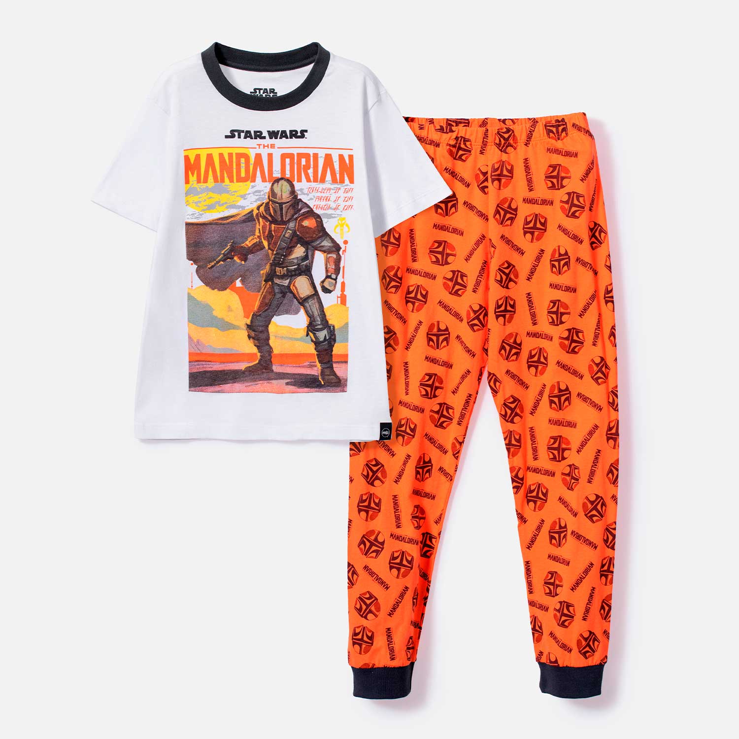 Pijama de Mandalorian pantalón largo naranja para