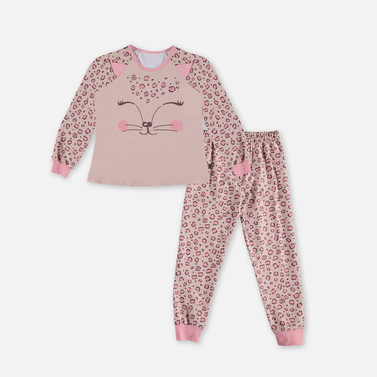Pijama de Mic palo de rosa manga larga/pantalón para niña - Online