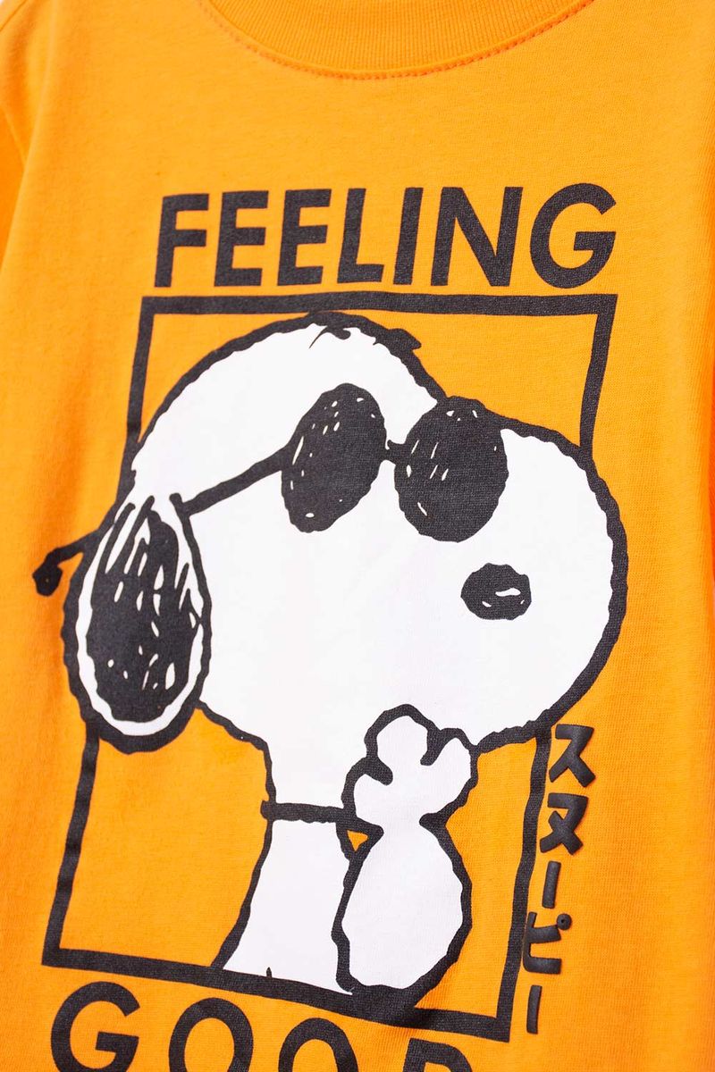 Camiseta de Snoopy manga corta para niño 2T a 5T
