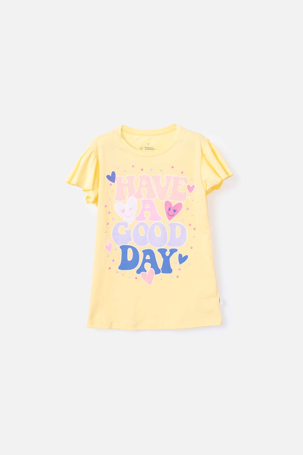 Camiseta de niña, manga corta amarilla de Mic - Tienda Online MIC