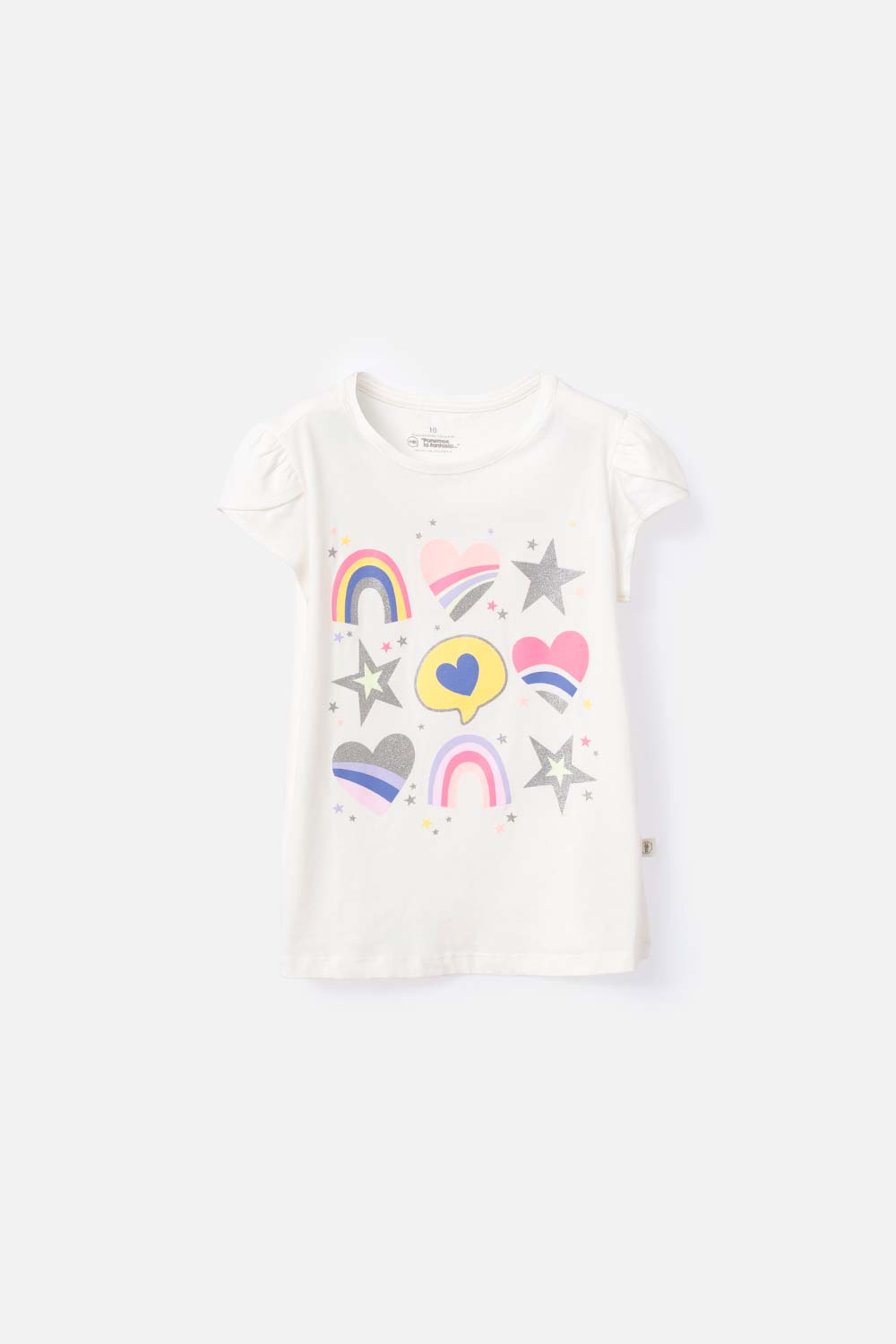 Camisetas manga 2025 corta niña h&m