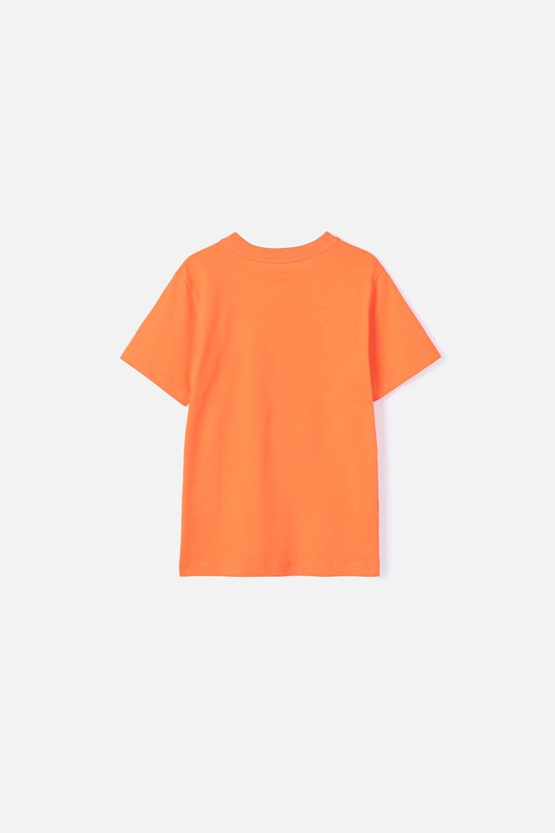 Camiseta de niño, manga corta naranja de Mic - Ponemos la Fantasía!