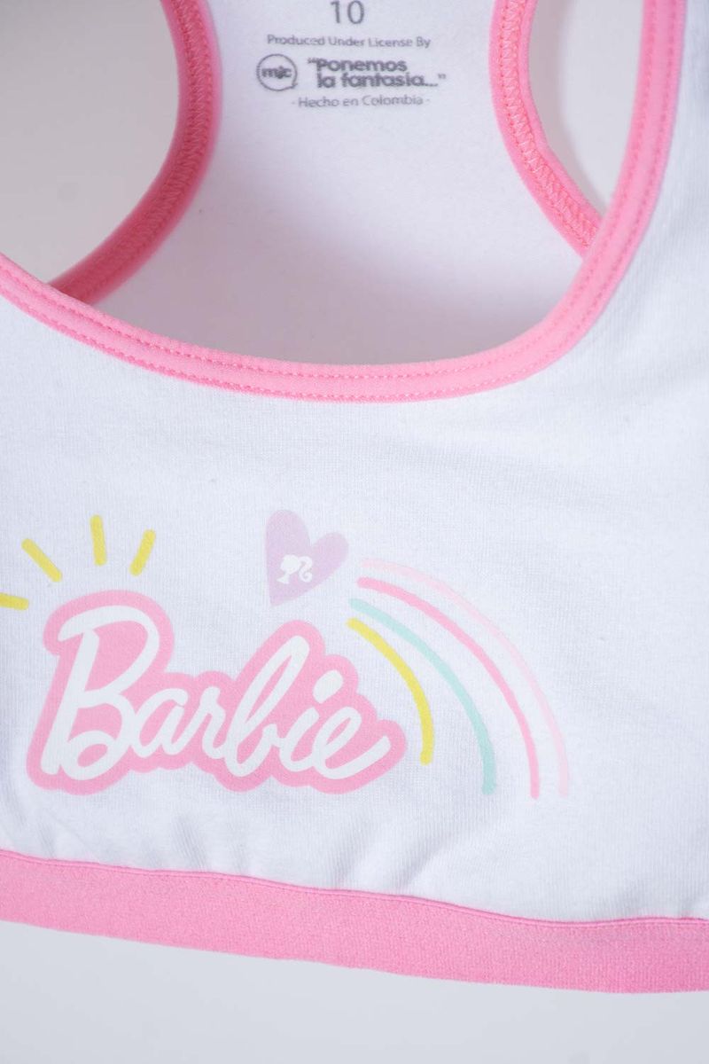 Camiseta de Barbie rosada manga corta para niña - Ponemos la Fantasía!