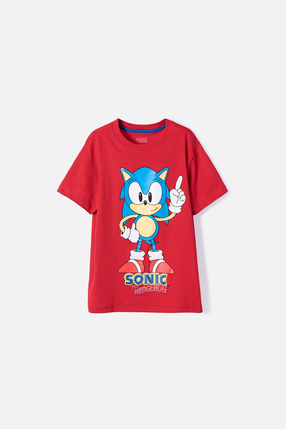 Camiseta de Sonic manga corta roja para niño - Ponemos la Fantasía!