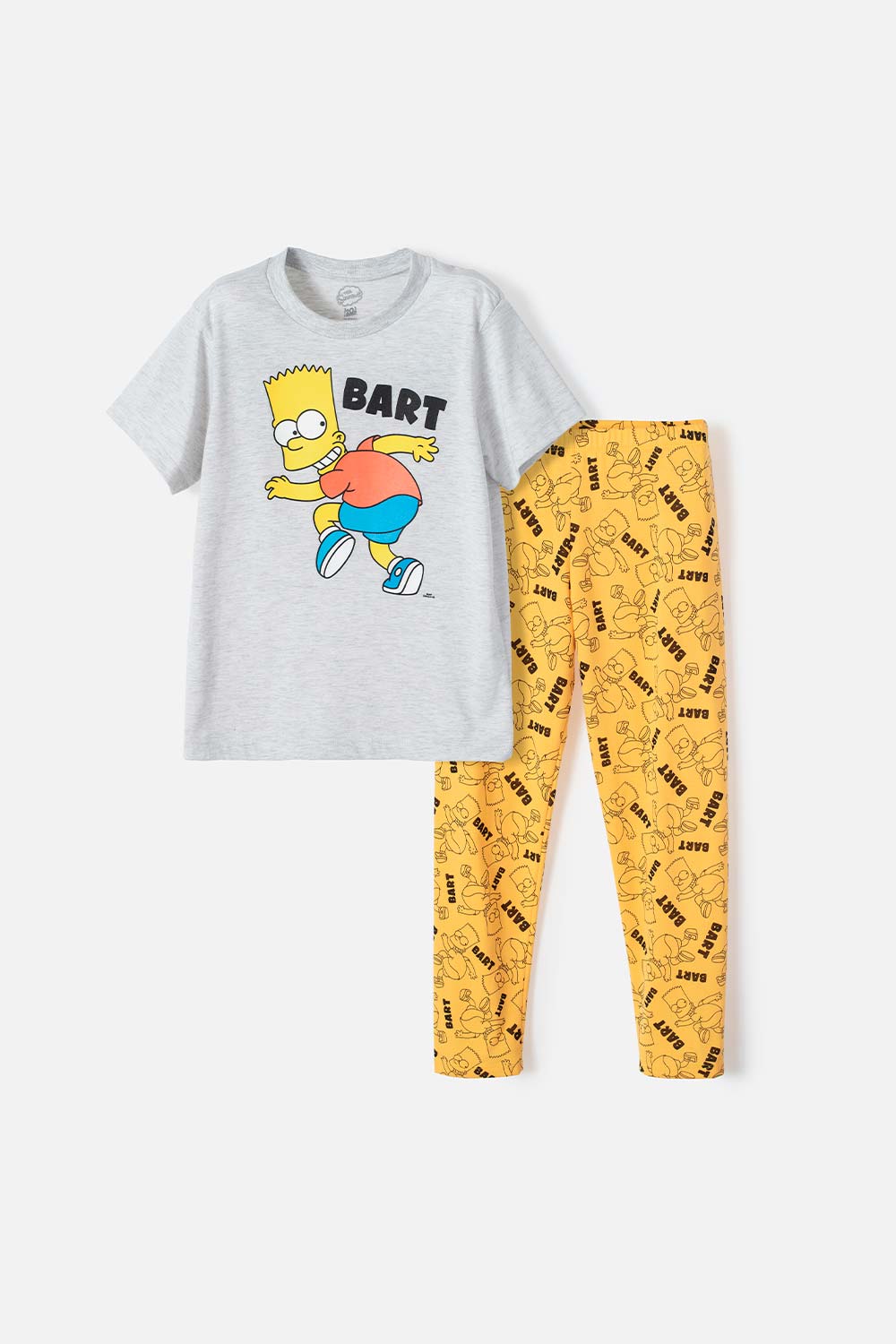 Pijama de Los Simpson gris amarillo manga corta pantal n largo para ni o