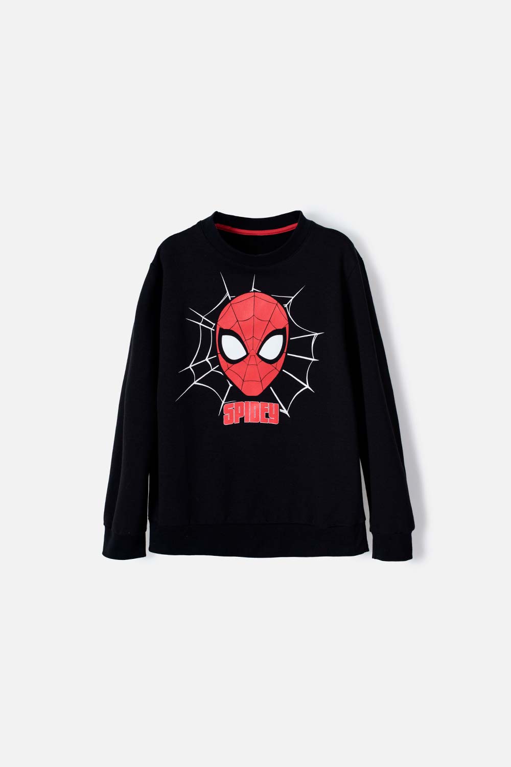 Buzo de SpiderMan estampado negro para ni o