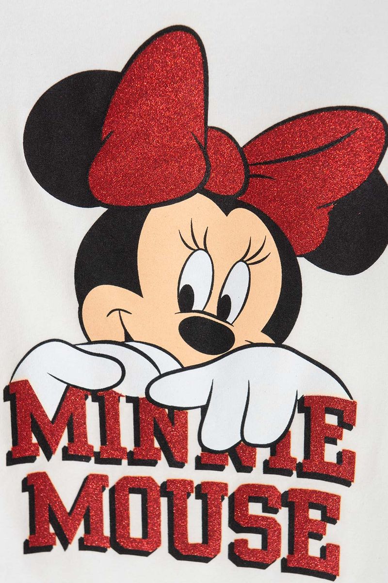 Camiseta de niña, manga corta roja de Minnie Mouse ©DISNEY