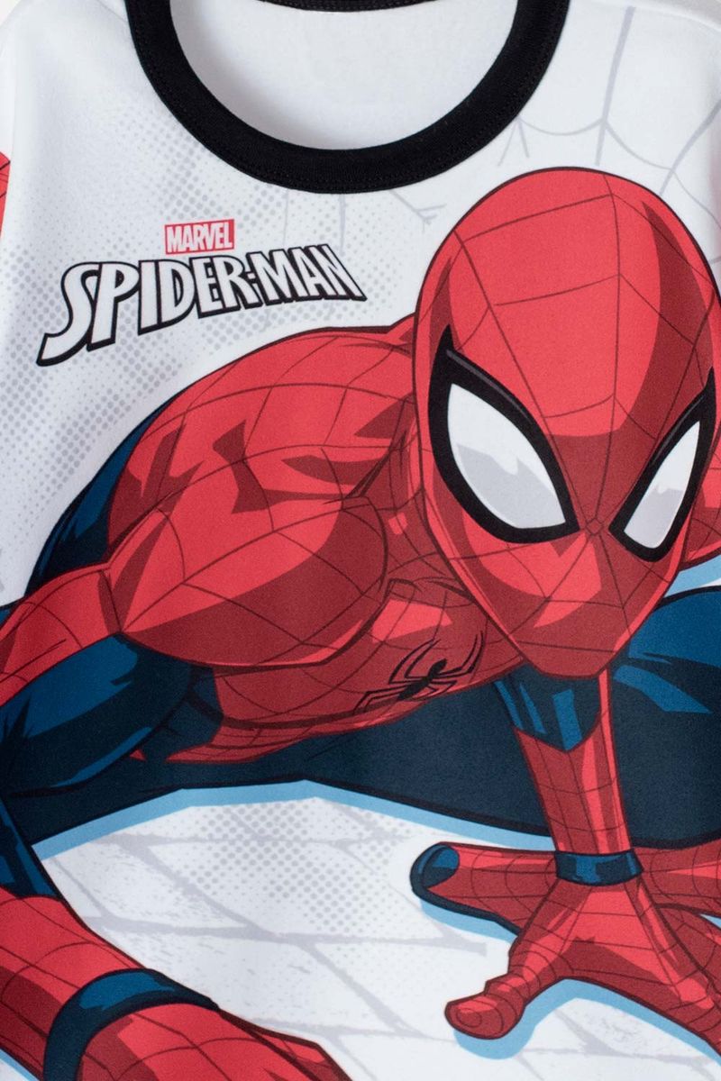 Pijama Spiderman Playera Manga Larga Pantalón con Estampado para Niño