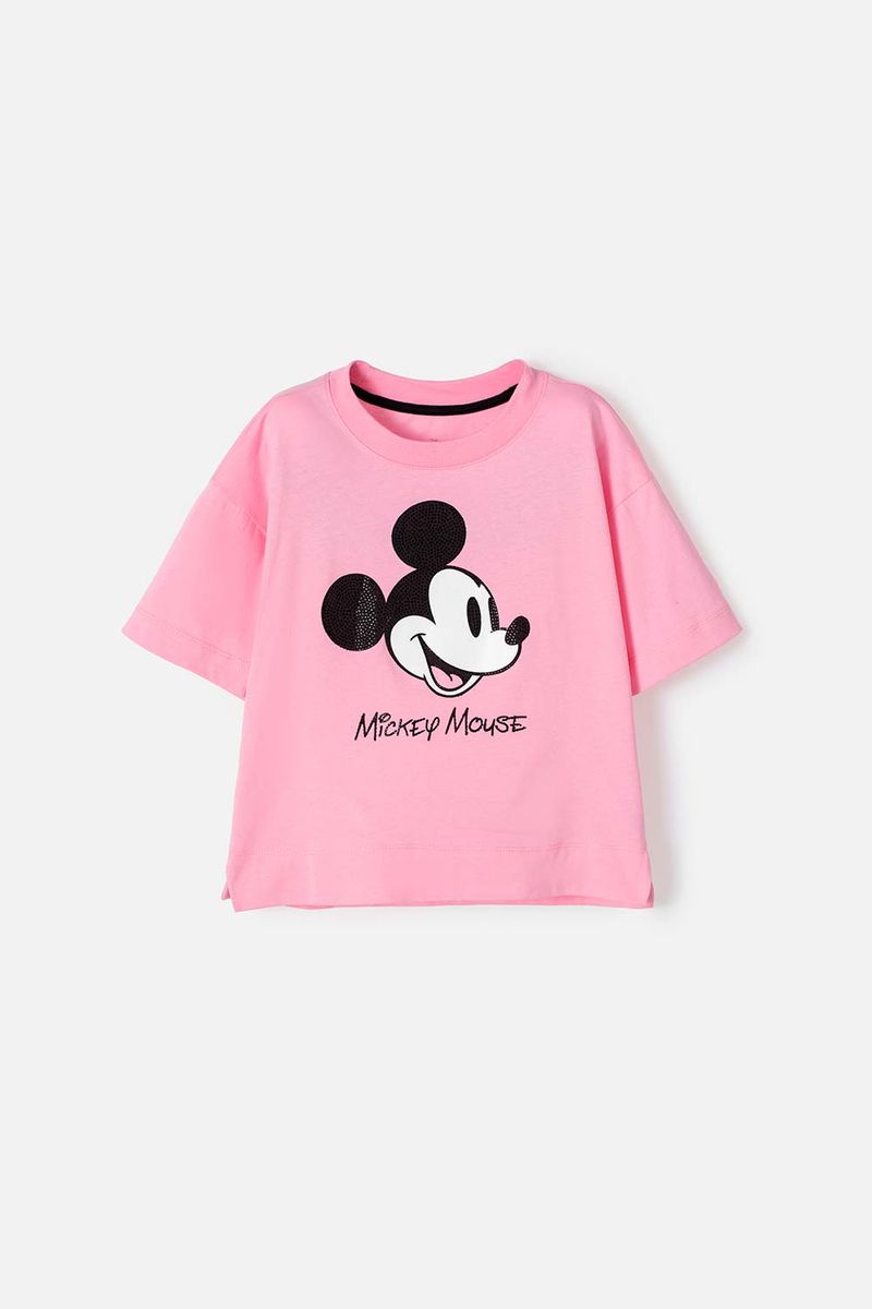 Camiseta de niña, manga corta roja de Minnie Mouse ©DISNEY