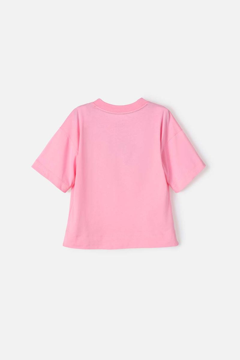 Camiseta niña color rosa con dibujo - MIA FASHION KIDS