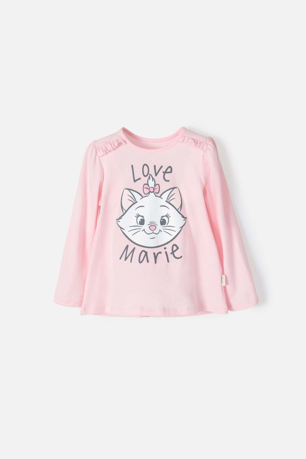 Camiseta rosa intenso gato-princesa niña