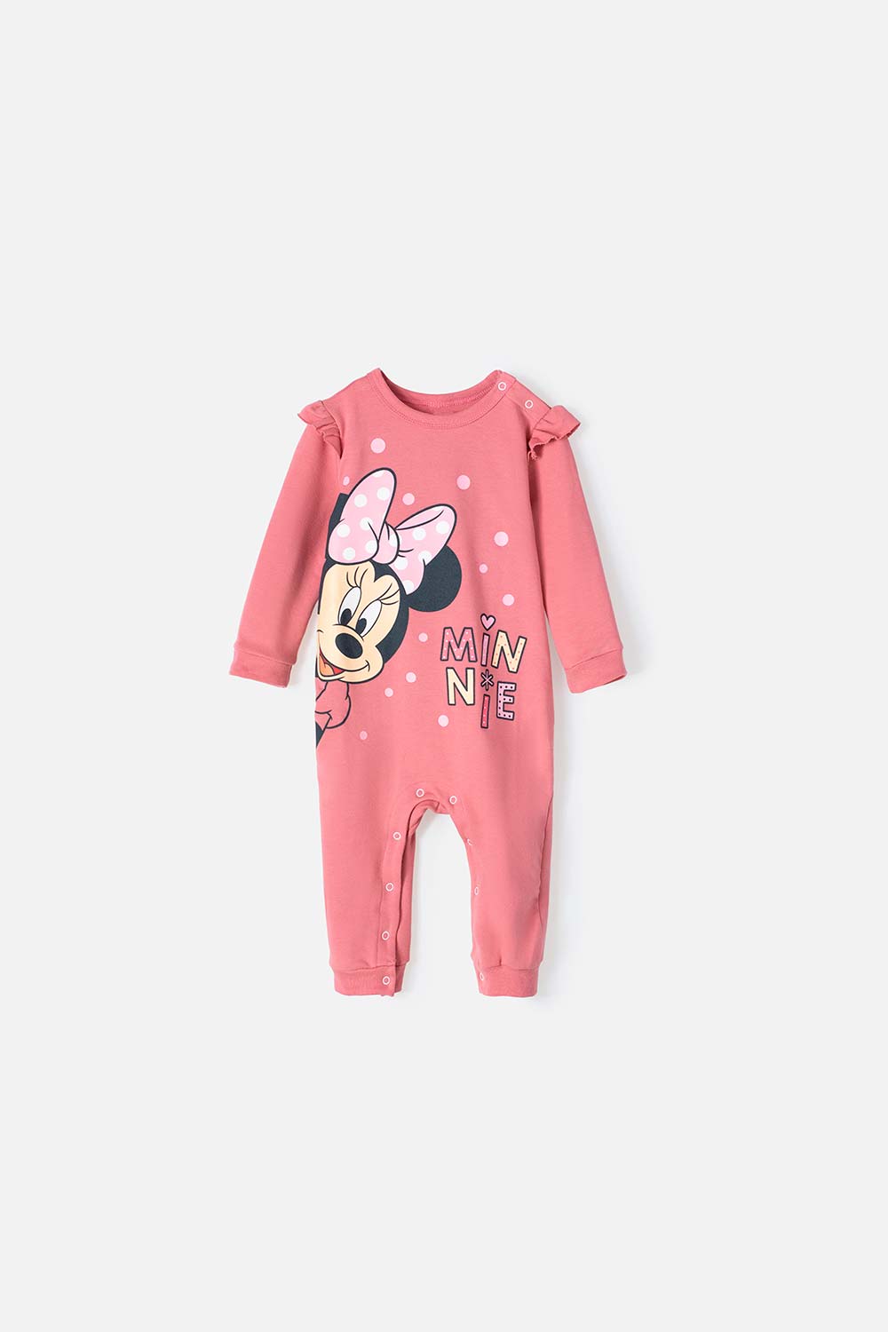 Mameluco para bebé niña, manga larga rosado oscuro de Minnie Mouse -  Ponemos la Fantasía!