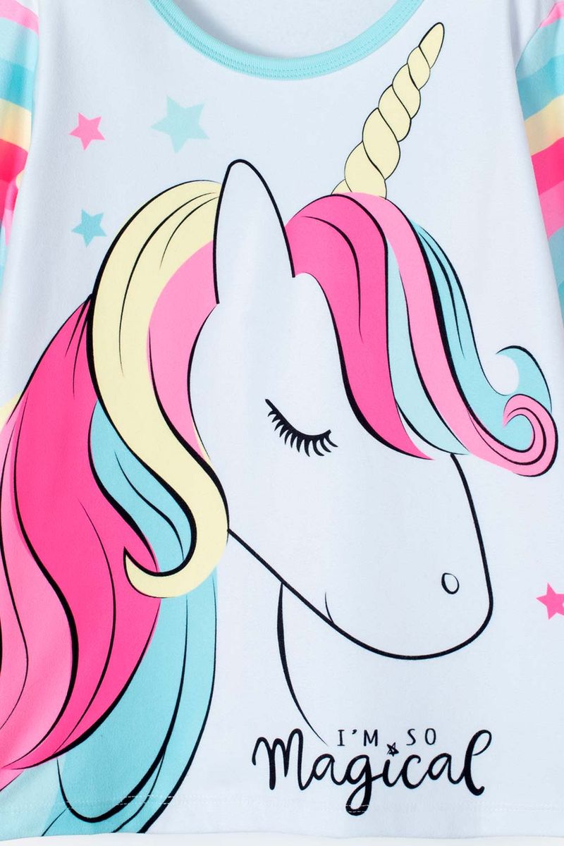 Pijama para bebe niña de unicornios, manga larga de LittleMIC - Ponemos la  Fantasía!