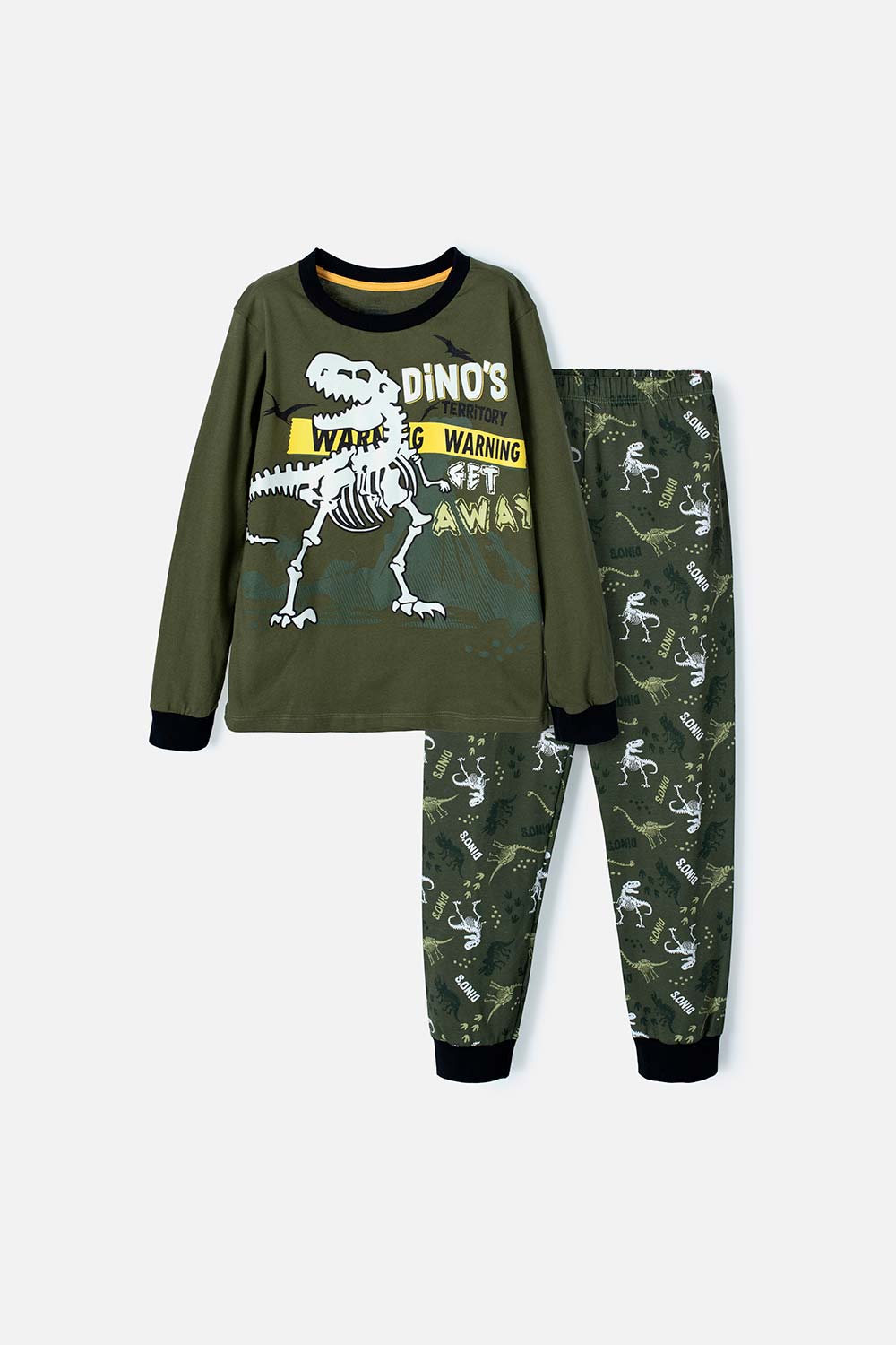 Pijama para bebé niño de dinosaurios, manga larga de LittleMIC. - Tienda  Online MIC