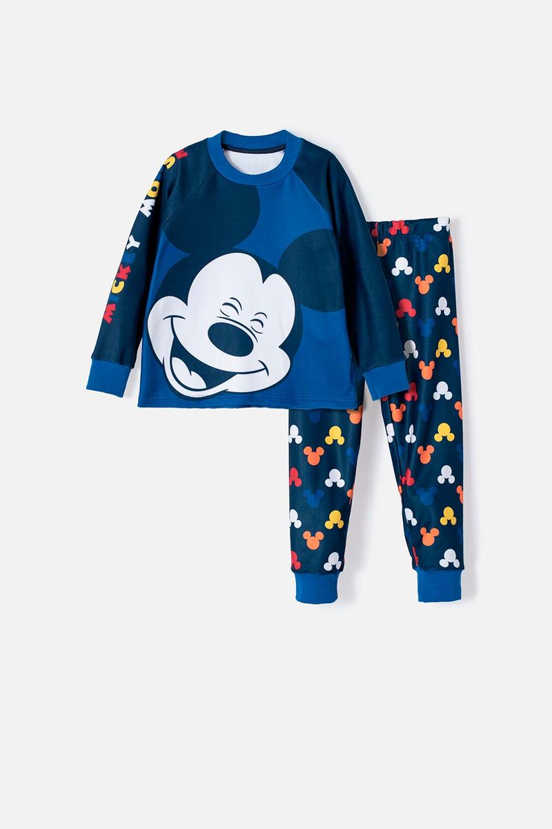 Pijama niño algodón manga larga Mickey Disney