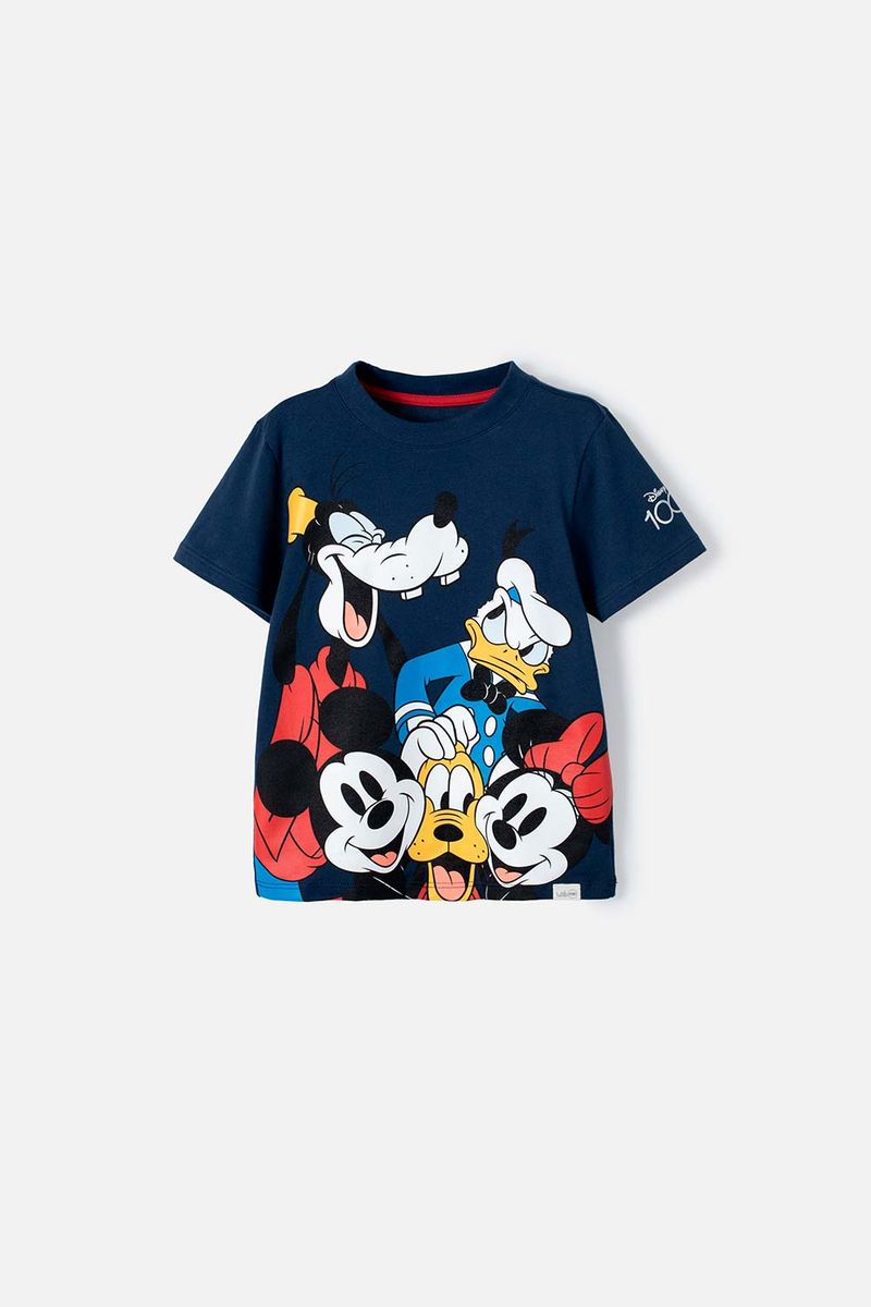 Camiseta de Disney azul oscura manga corta para ni o 2T a 5T