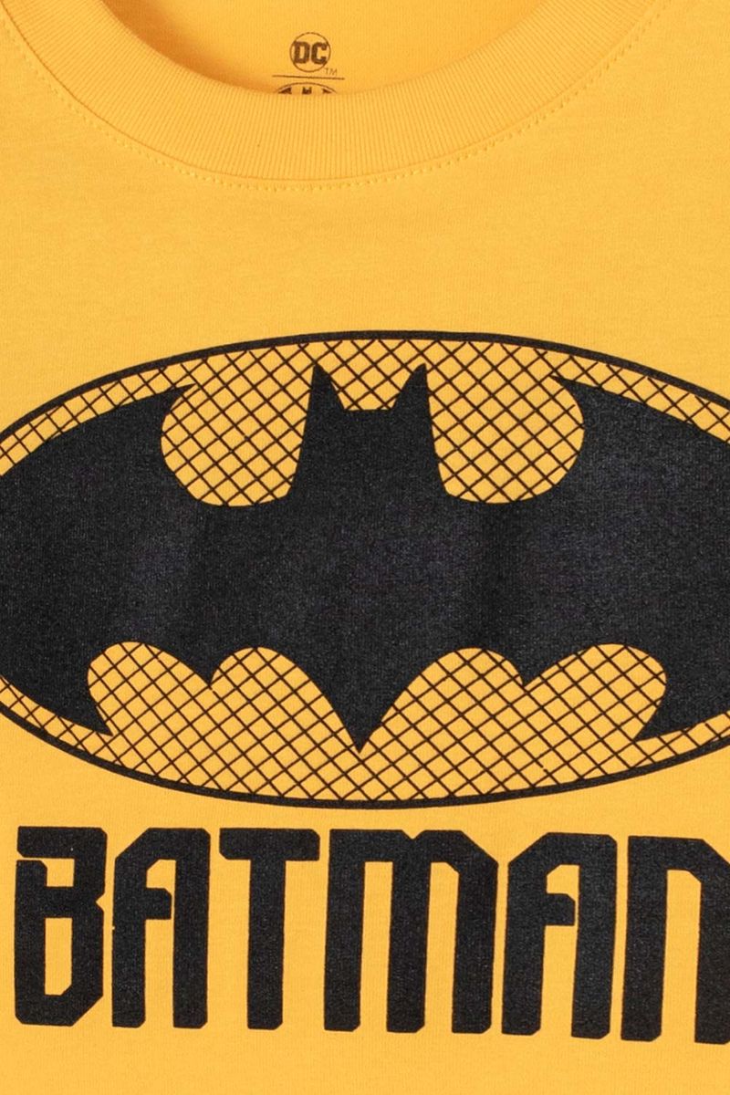 Camiseta de niño, manga corta amarilla de Batman core Dc Comics - Tienda  Online MIC