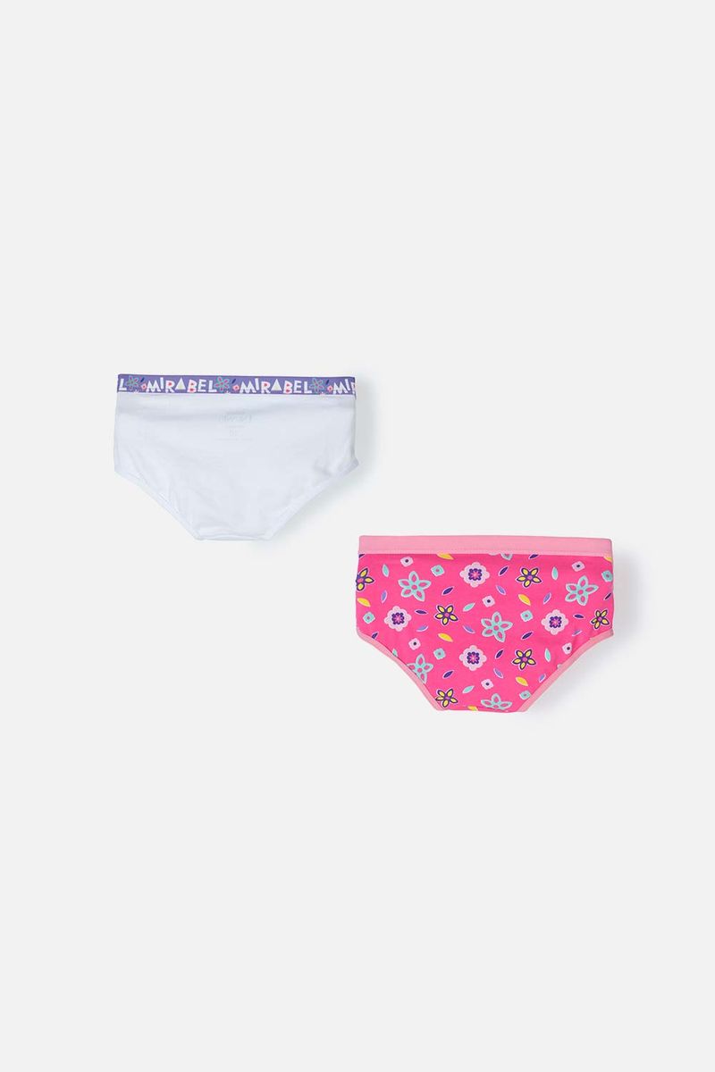 Pack x2 panties para niña, blanca/fucsia de Encanto Disney - Tienda Online  MIC