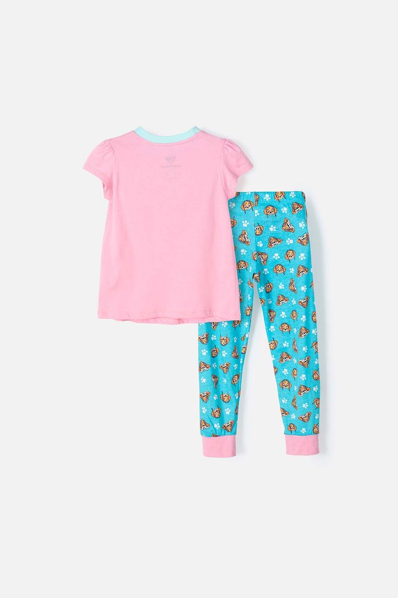 Pijama de niño, manga corta/pantalón largo blanco/azul de paw Patrol  ©Nickelodeon - Tienda Online MIC