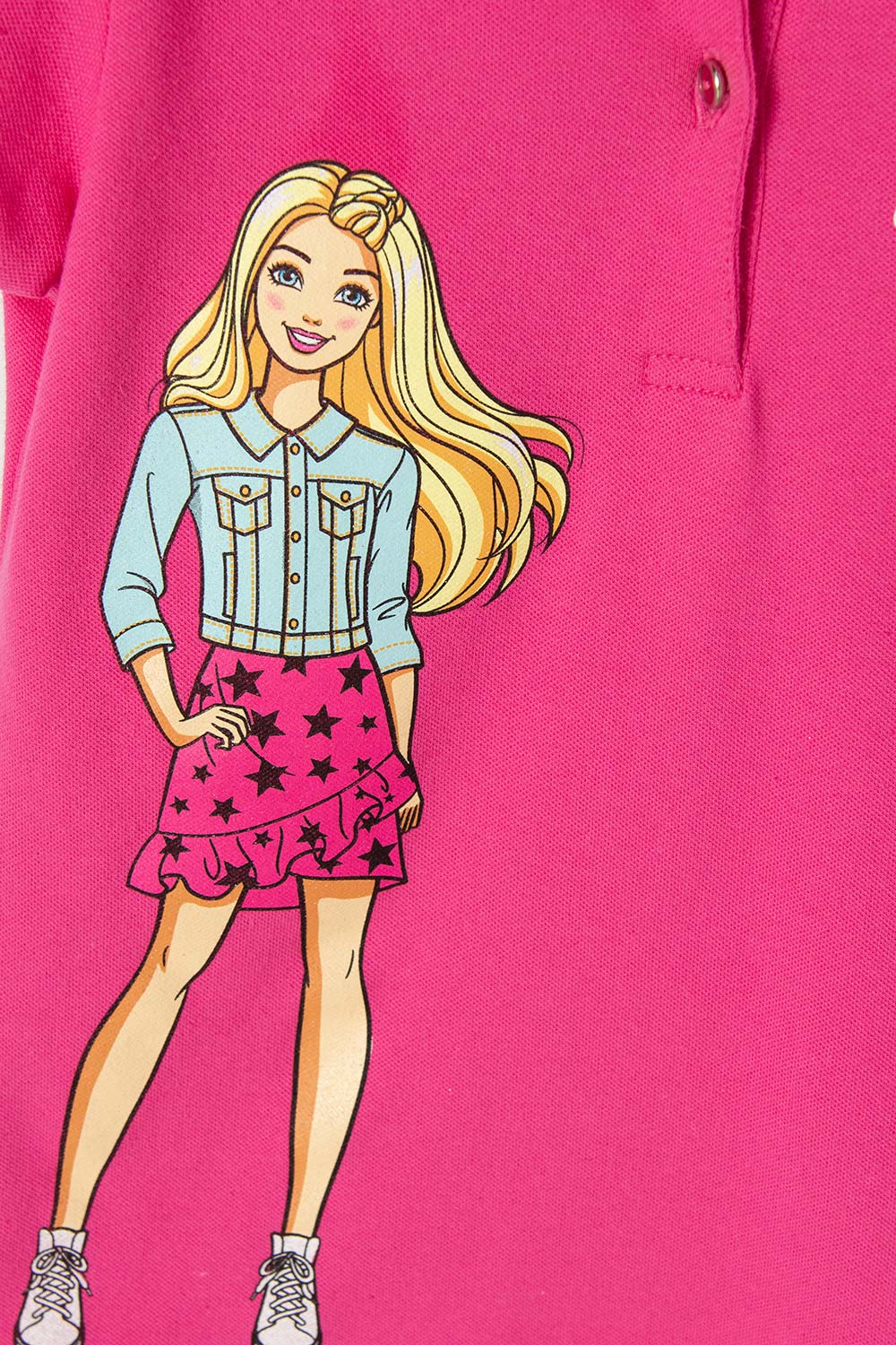 Camiseta de Barbie fucsia manga larga para niña - Ponemos la Fantasía!