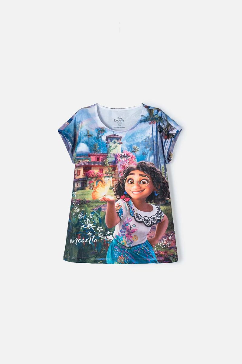 Camiseta de niña, manga corta,multicolor de Encanto ©Disney