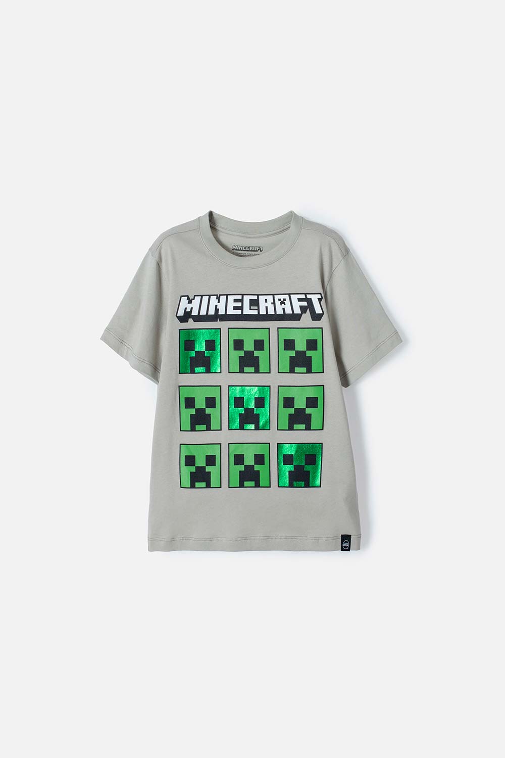 Camiseta de Minecraft verde manga corta para niño 6-0
