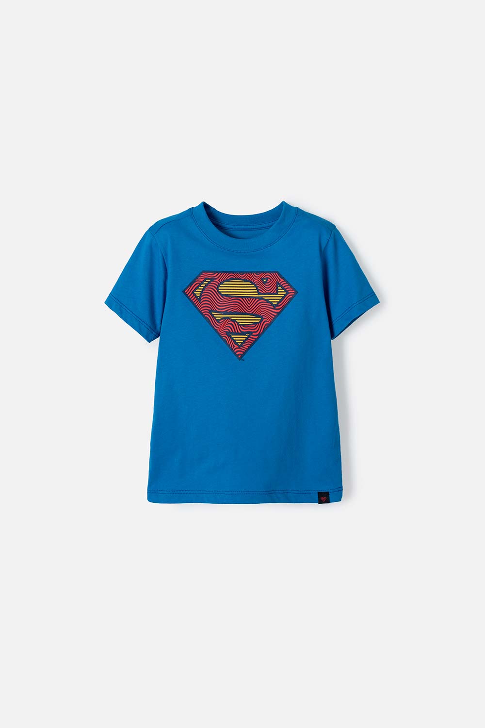 Camiseta  de Superman manga corta azul rey para niño 2t a 5t 2T-0
