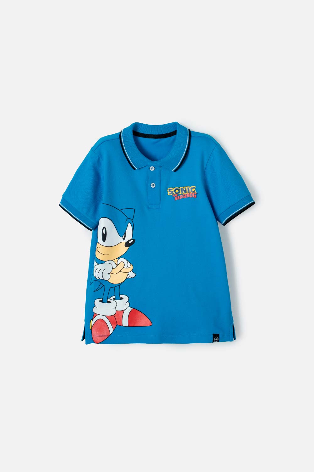 Camiseta tipo polo Sonic azul para niño 6-0