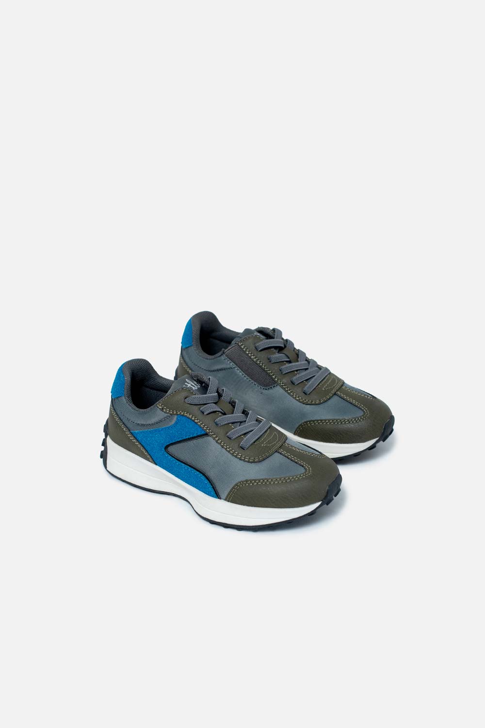Tenis de  LittleMic gris y azul para niño 27-0