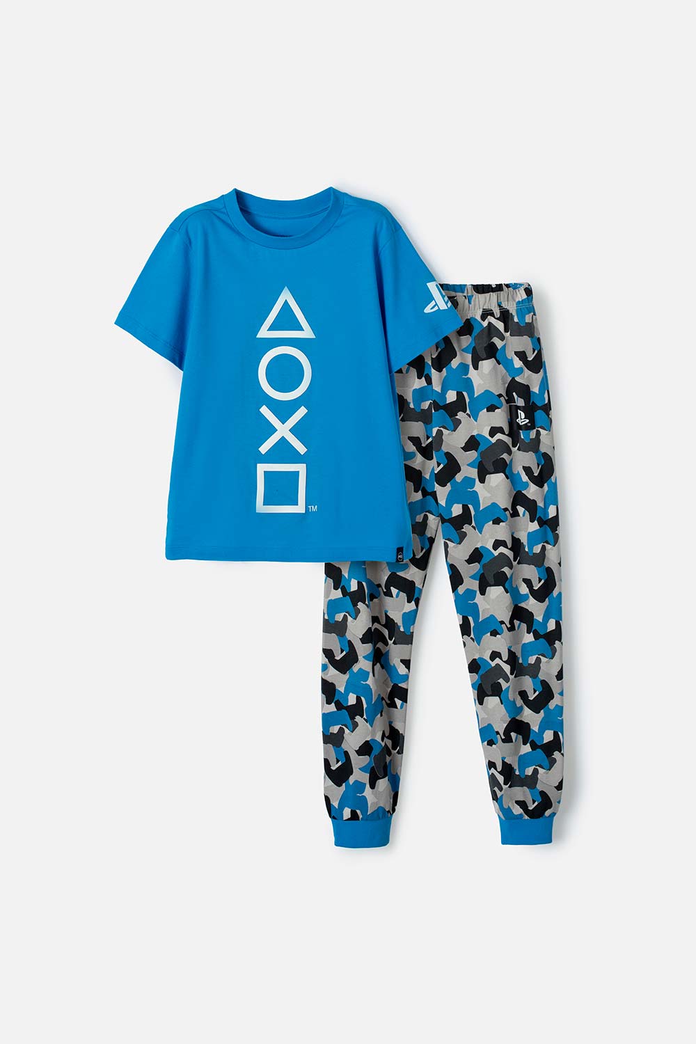 Pijama de Play Station azul de pantalón largo para niño 6-0