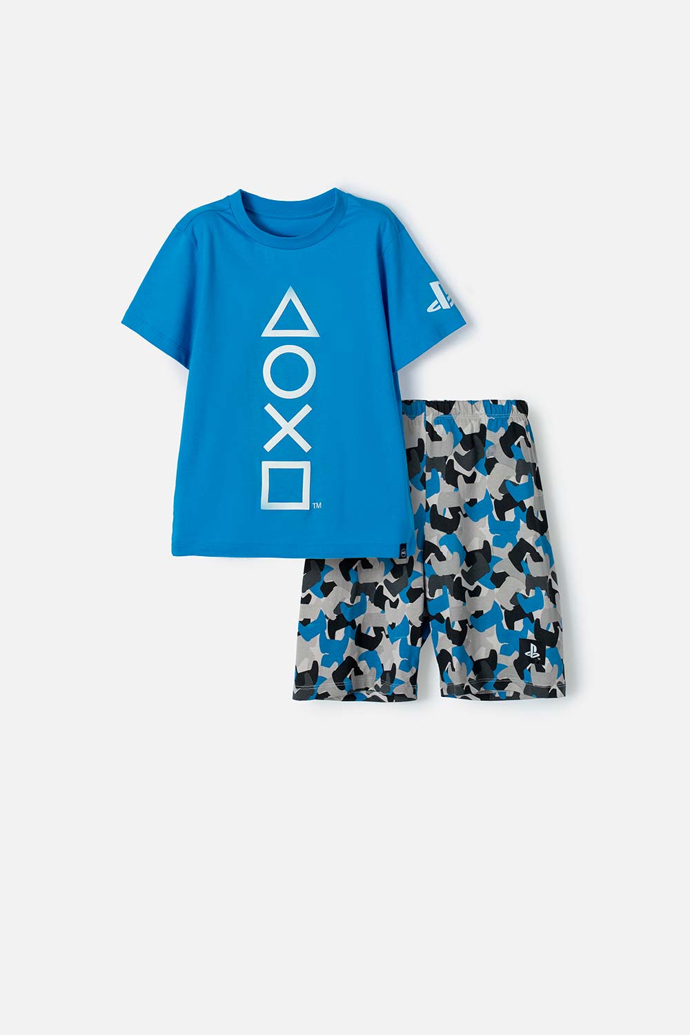 Pijama de PlayStation azul de pantalón corto para niño 6-0