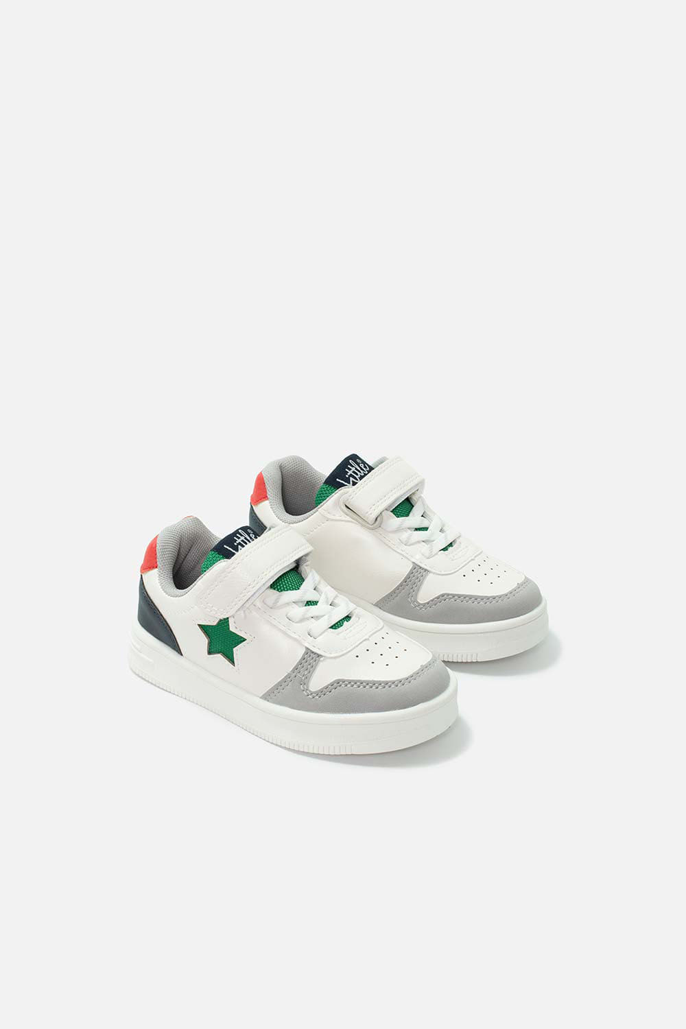 Tenis de LittleMic blancos y grises para niño 24-0