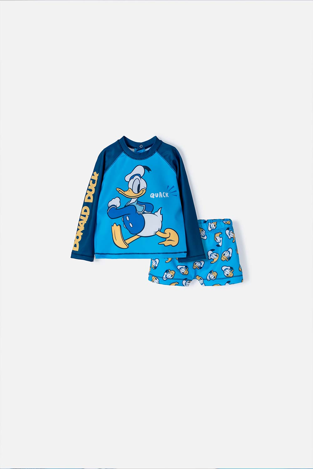 Conjunto de baño de Donald manga larga azul para bebé niño 3-6-0