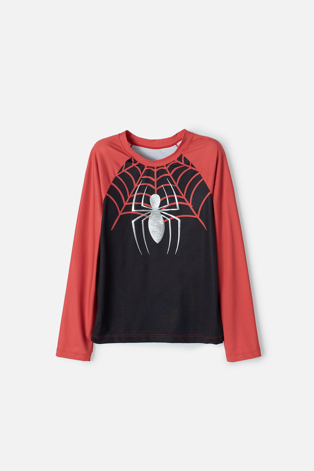 Camiseta de baño de Spider-man manga larga negro y rojo para niño 4-0