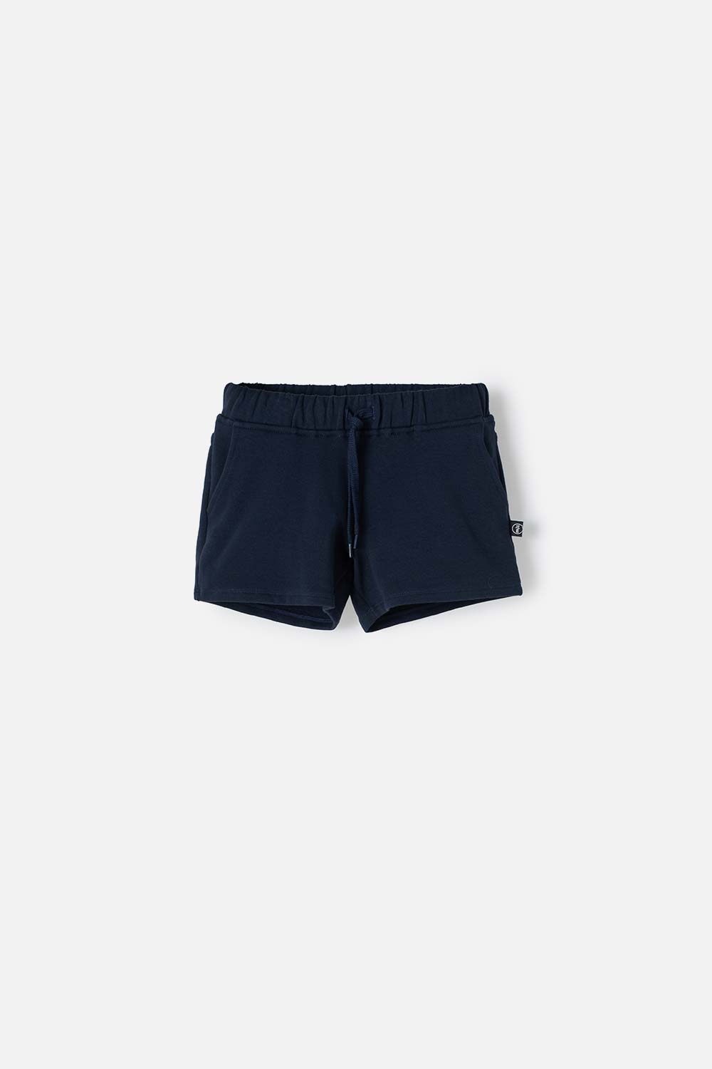 Short Mic azul con pretina elástica para niña 4-0