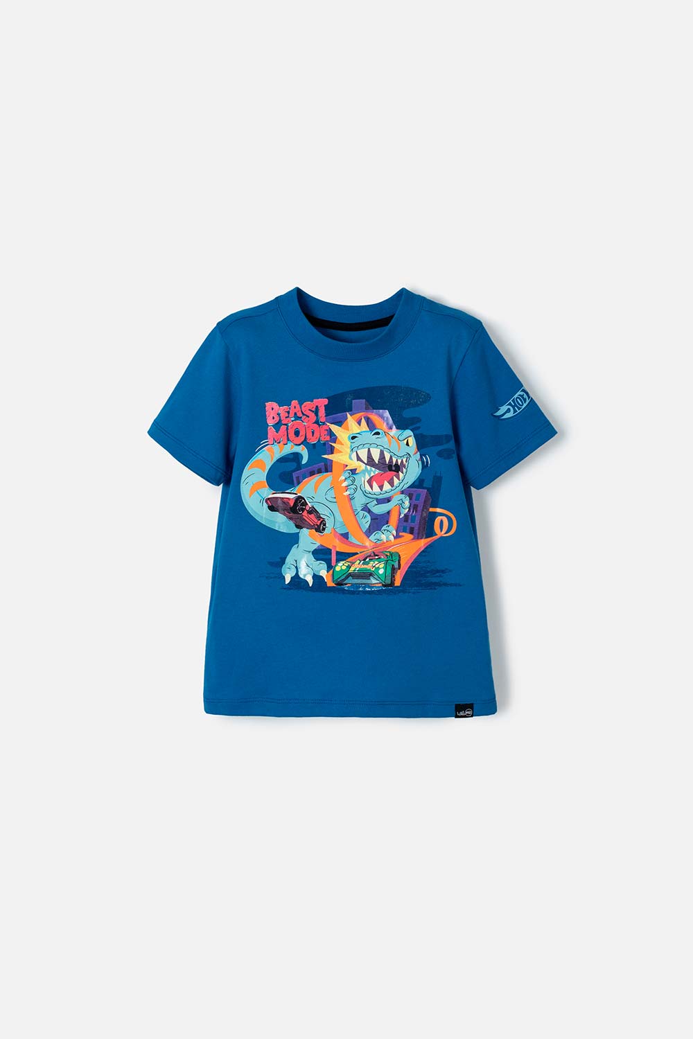 Camiseta de Hot Wheels azul con estampado reflectivo para niño 2T a 5T 2T-0