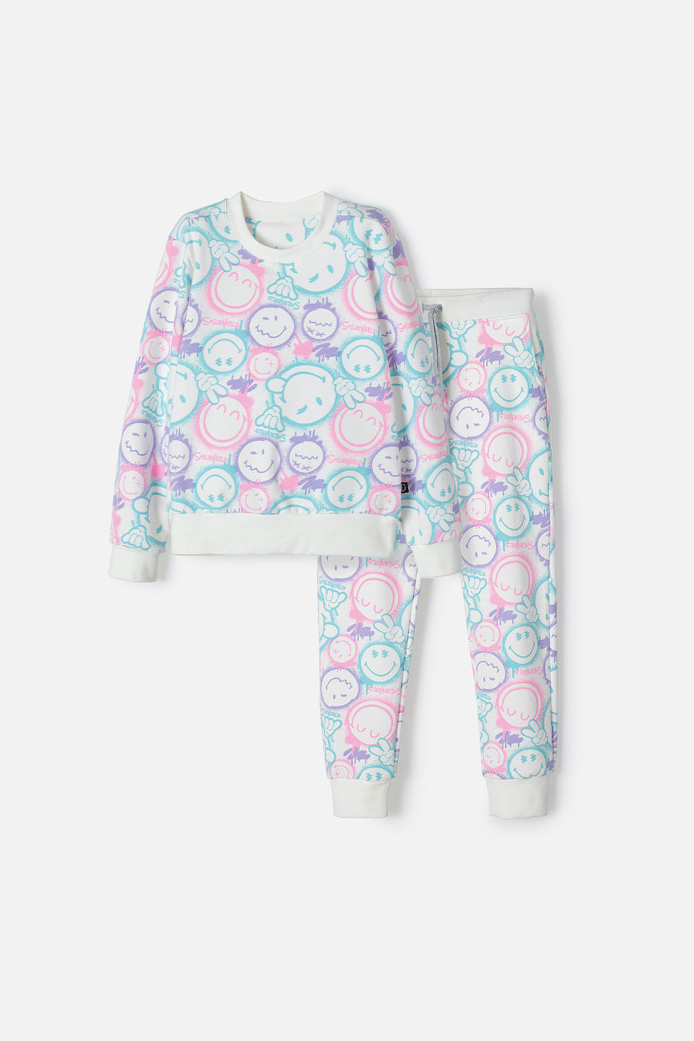 Conjunto de SmileyWorld multicolor con buzo cerrado para niña 4-0