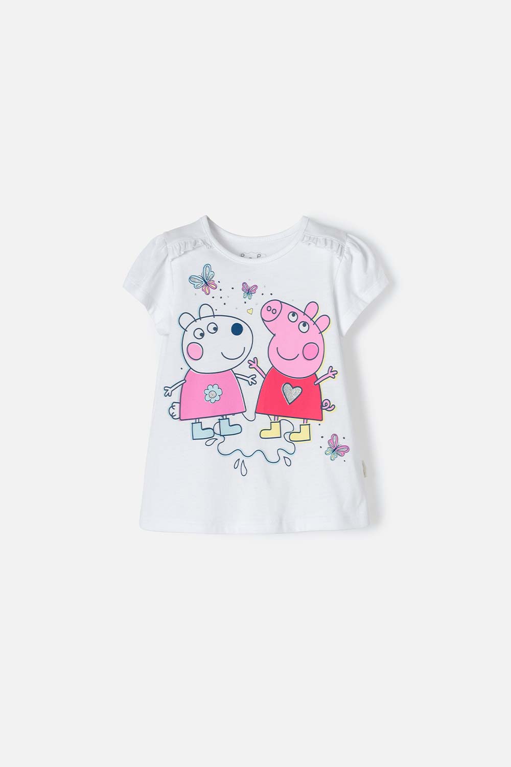 Camiseta de Peppa Pig manga corta blanco para niña 2T a 5T 2T-0