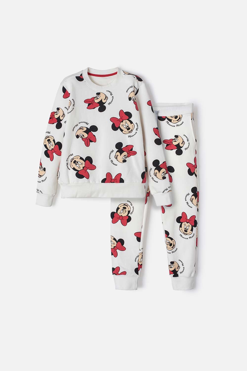Conjunto de Minnie Mouse con pantalón largo marfil para niña 4-0