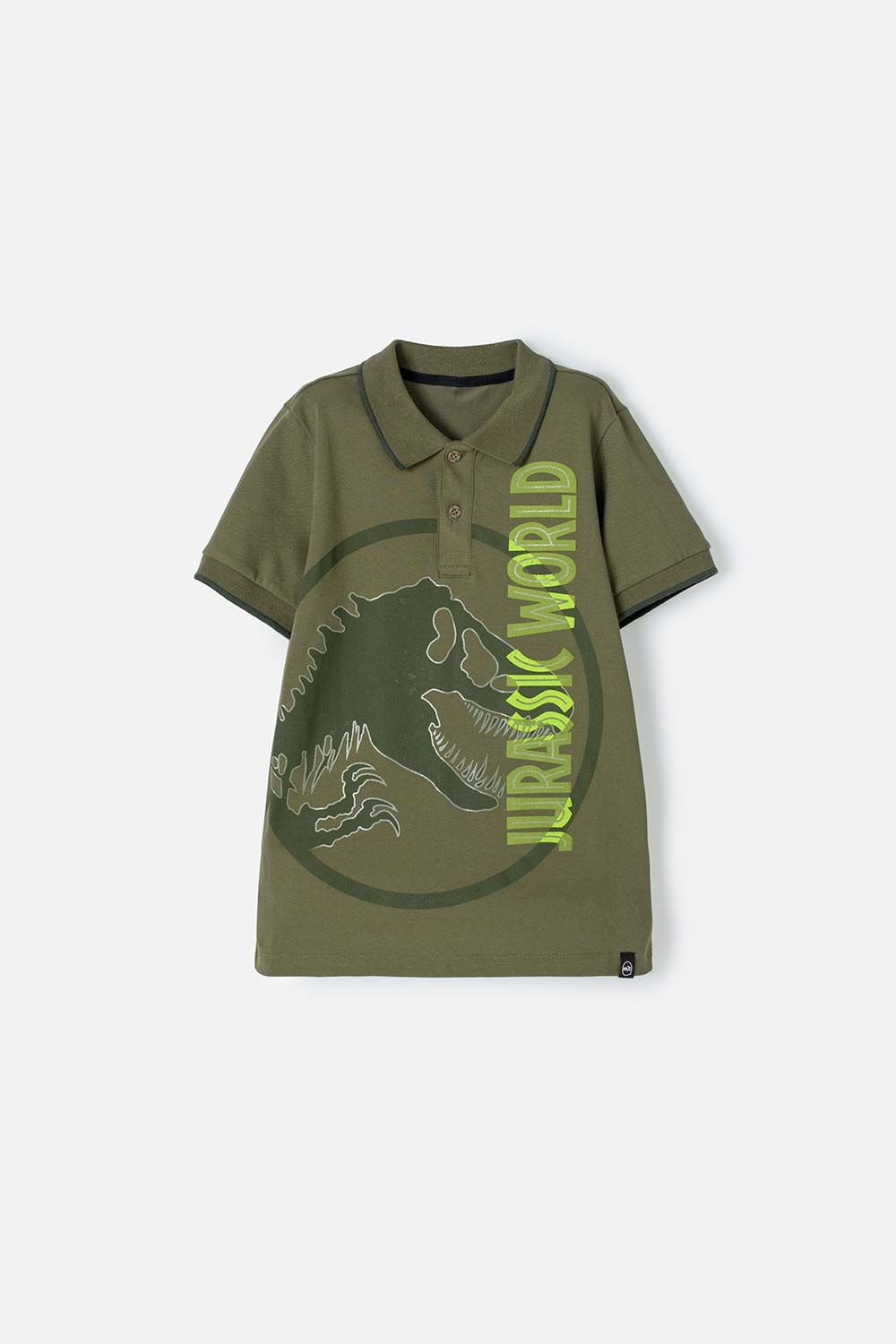 Camiseta tipo Polo Jurassic World verde para niño 4-0