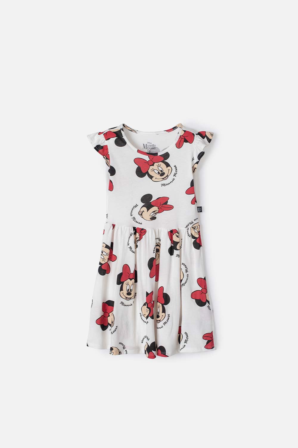 Vestido de Minnie Mouse manga corta multicolor para niña 4-0