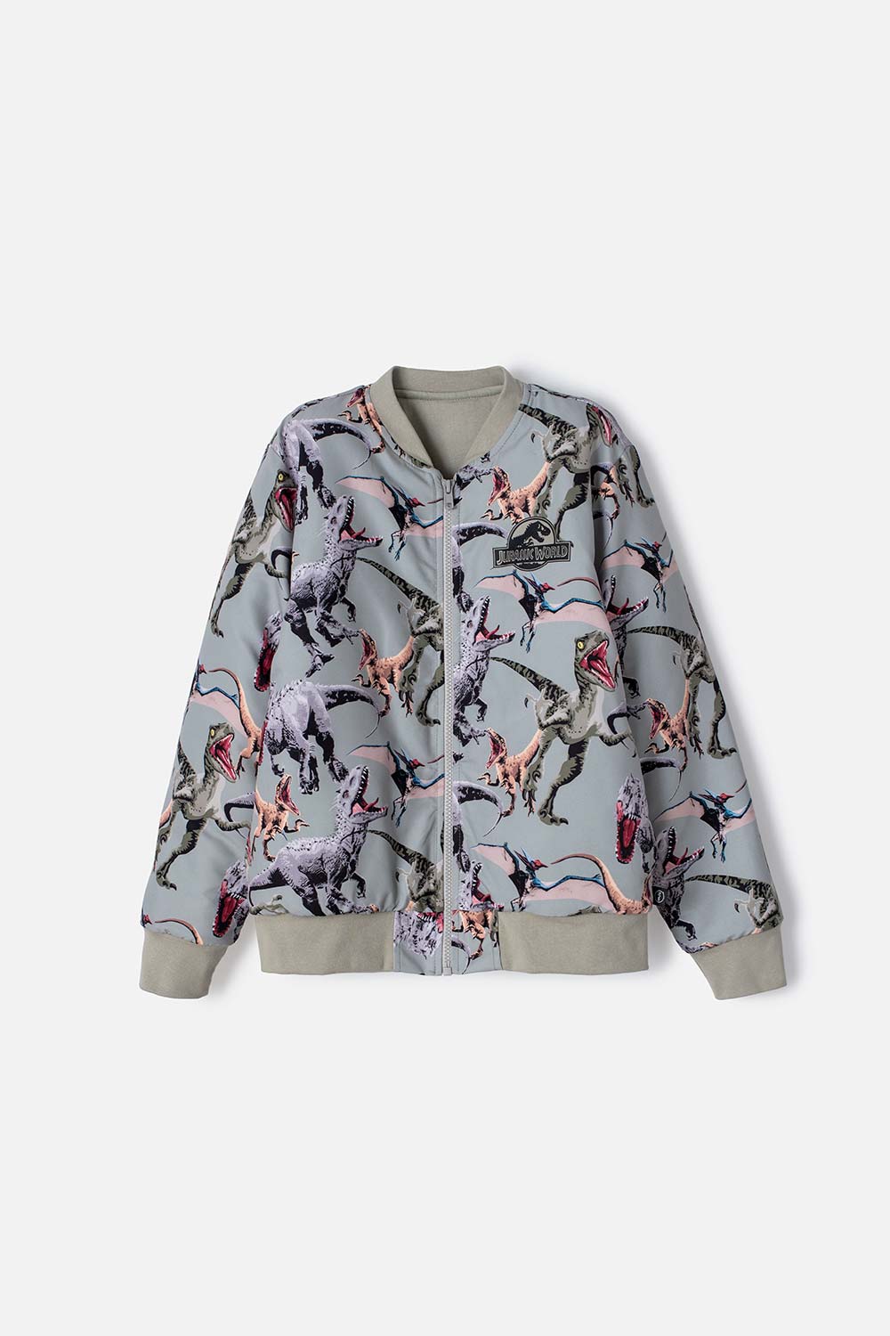 Chaqueta de Jurassic World con cierre verde oliva para niño 4-0