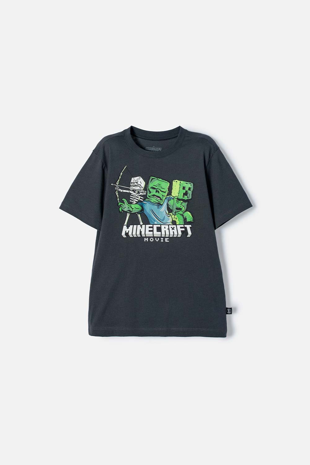 Camiseta de Minecraft gris manga corta para niño 6-0